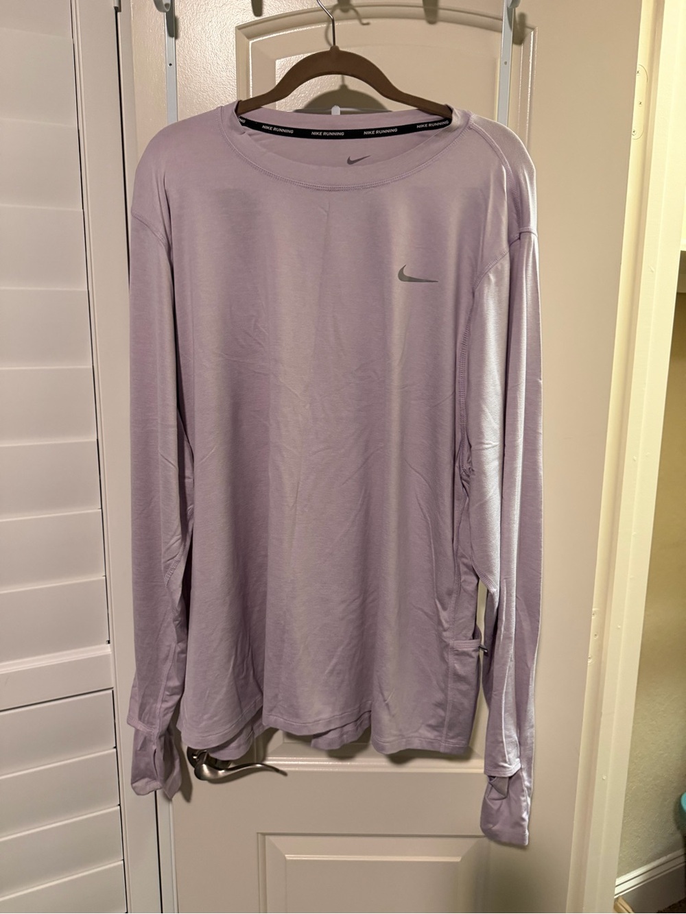 Nike Light Lavender Long-Sleeve DriFit Performance Top